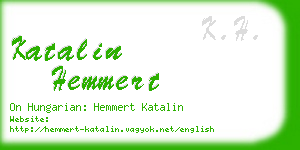 katalin hemmert business card